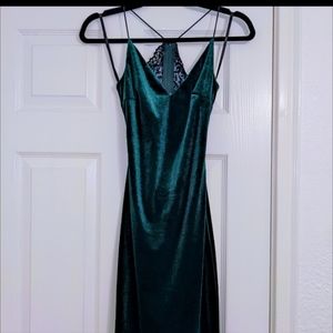 Emerald green dress